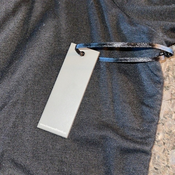 NWT Lovers And Friends Black Long Sleeve Tie Front Deep Plunge Mini Dress - Picture 8 of 9